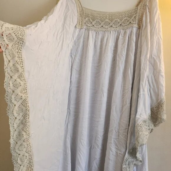 NWT Jen's Pirate Booty Love Her Madly Kaftan Tunic Rio Blue Agave Flowy Summer - Picture 11 of 15